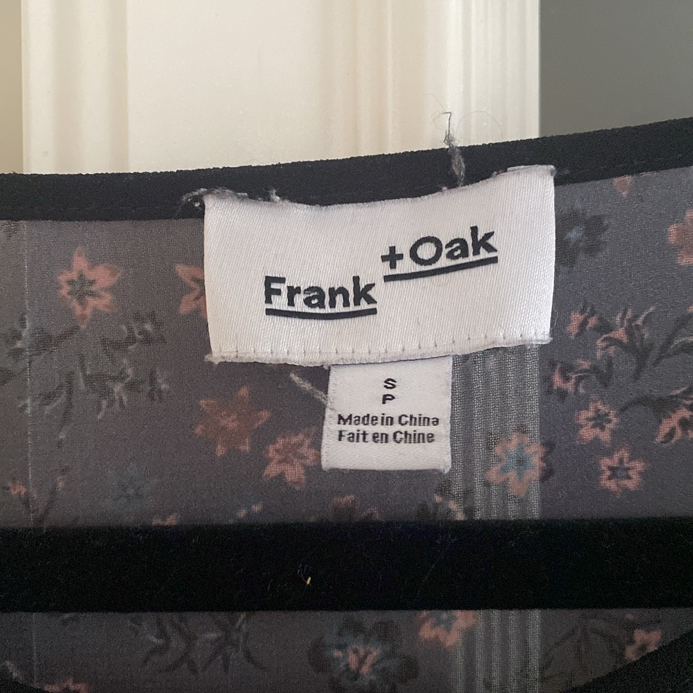 Frank & Oak Printed chiffon floral dress mid sleeves sheered Size Small - Picture 4 of 11